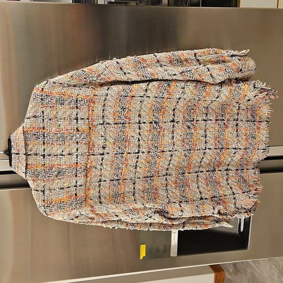 💕IRO PARIS💕 Mekkie Tweed Jacket ~ Multicolor Pink Plaid Check 38 - Picture 12 of 16